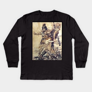 Fasolt Seizes Freya - Wagner's Ring Cycle - Arthur Rackham Kids Long Sleeve T-Shirt